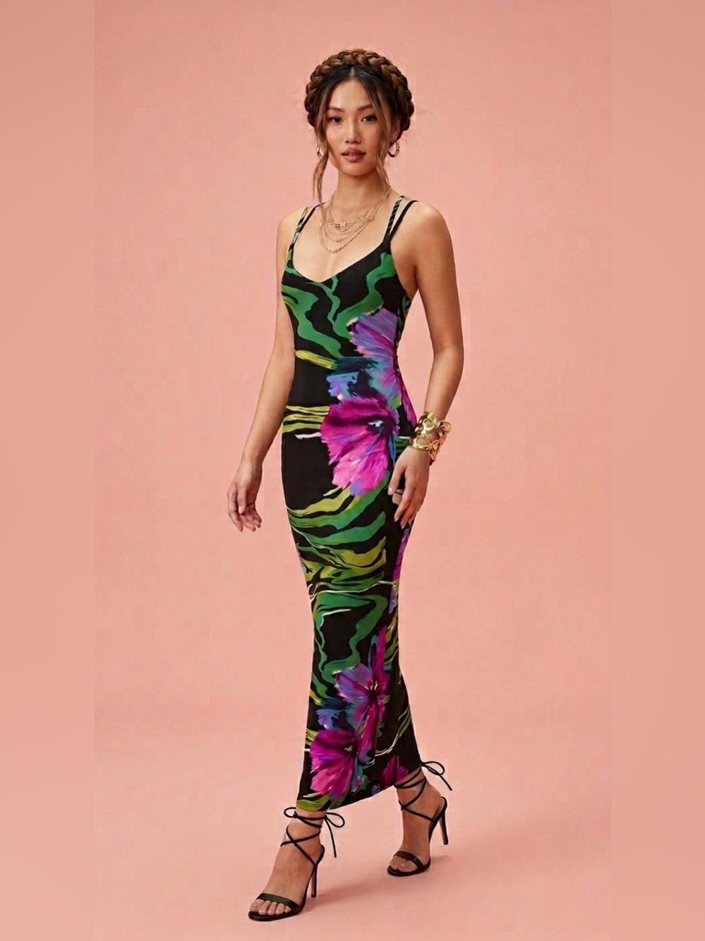 Lilly’s Kloset Floral Graphic Maxi